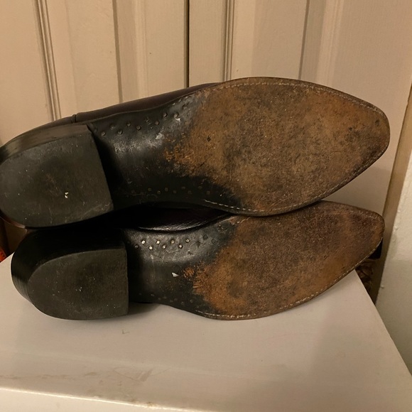 Men western boots, women can wear them also. Gently used, nice leather. - Picture 3 of 4